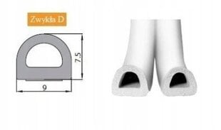Kummitihend akendele ja ustele Profile D valge 2x3 m hind ja info | Ukselingid | kaup24.ee