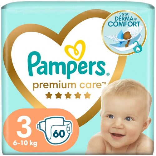 Mähkmed Pampers Premium Care 3, 6-10 kg, 60 tk цена и информация | Mähkmed | kaup24.ee