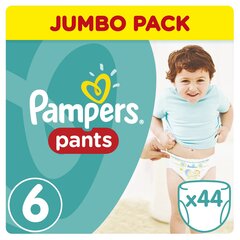 Подгузники - трусики PAMPERS Pants JP, 6 размер 15+ кг, 44шт. цена и информация | Подгузники | kaup24.ee