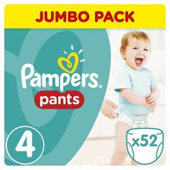 Подгузники PAMPERS Pants 4 размер., 52 шт. цена и информация | Подгузники | kaup24.ee