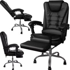 Офисный стул с подставкой для ног - черный, Malatec 23286 цена и информация | Офисные кресла | kaup24.ee