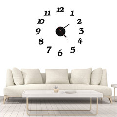 Must seinakell 12 tundi LuxureWallClock hind ja info | Kellad | kaup24.ee