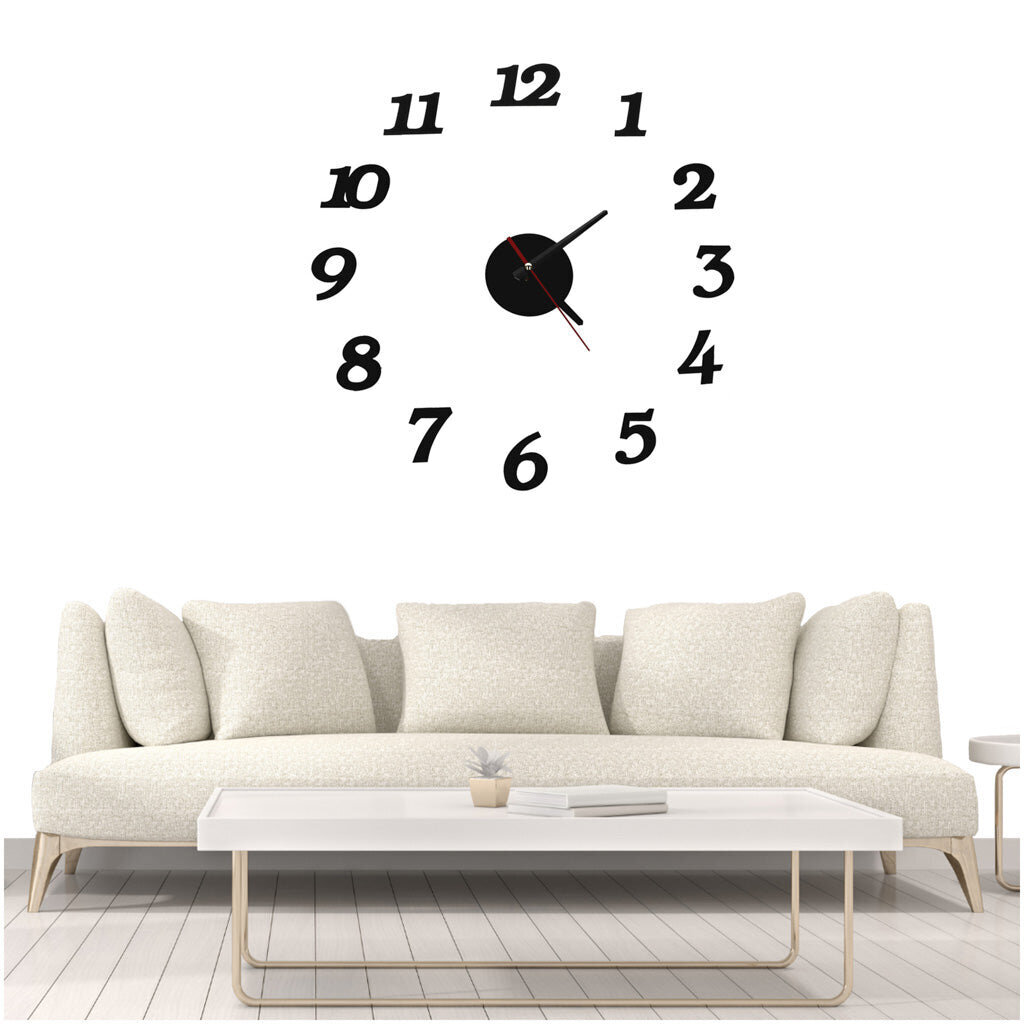 Must seinakell 12 tundi LuxureWallClock цена и информация | Kellad | kaup24.ee