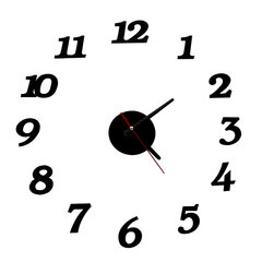 Must seinakell 12 tundi LuxureWallClock hind ja info | Kellad | kaup24.ee