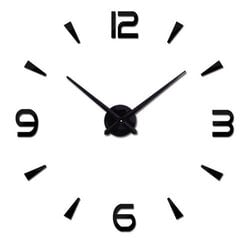 Seinakell suur 80-120cm must 4 numbrit LuxureWallClock hind ja info | Kellad | kaup24.ee