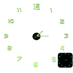 Luminofoorne seinakell 50-60cm 12 numbrit LuxureWallClock hind ja info | Kellad | kaup24.ee