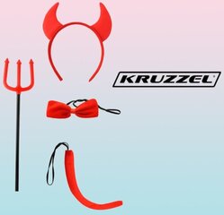 Kruzzel Devil Kostüüm - 4-osaline komplekt hind ja info | Karnevali kostüümid | kaup24.ee