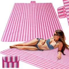 Adeluxe Waterproof Beach matt rannapiknikutekk 200x200cm roosa AquaLuxe hind ja info | Täispuhutavad veemänguasjad ja ujumistarbed | kaup24.ee