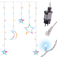 Светодиодные шторы светодиодные звезды 2,5 м 138LED разноцветные  StoreGD цена и информация | Рождественские украшения | kaup24.ee