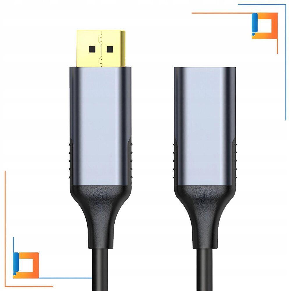 CO2 ADAPTER DISPLAYPORT HDMI 2.0 KAABLILE DP - HDMI FHD 240HZ 4K 60HZ HDR цена и информация | USB jagajad, adapterid | kaup24.ee