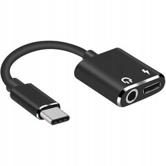 CO2 АДАПТЕР USB-C МИНИДЖЕК 3,5 ММ АДАПТЕР AUX КАБЕЛЬ ДЛЯ SAMSUNG APPLE С DAC цена и информация | Адаптеры и USB-hub | kaup24.ee