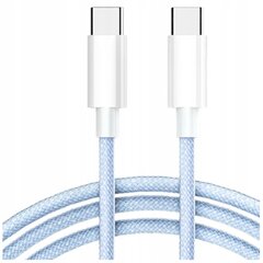 CO2 LAADIJA USB-C KIIRLAADIMISKAABEL USB TÜÜP C IPHONE 15 JAOKS 1M SININE hind ja info | Mobiiltelefonide laadijad | kaup24.ee