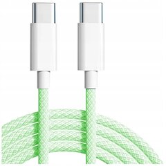 CO2 ЗАРЯДНОЕ УСТРОЙСТВО USB-C КАБЕЛЬ БЫСТРОЙ ЗАРЯДКИ USB ТИП C ДЛЯ IPHONE 15 1М ЗЕЛЕНЫЙ цена и информация | Кабели для телефонов | kaup24.ee