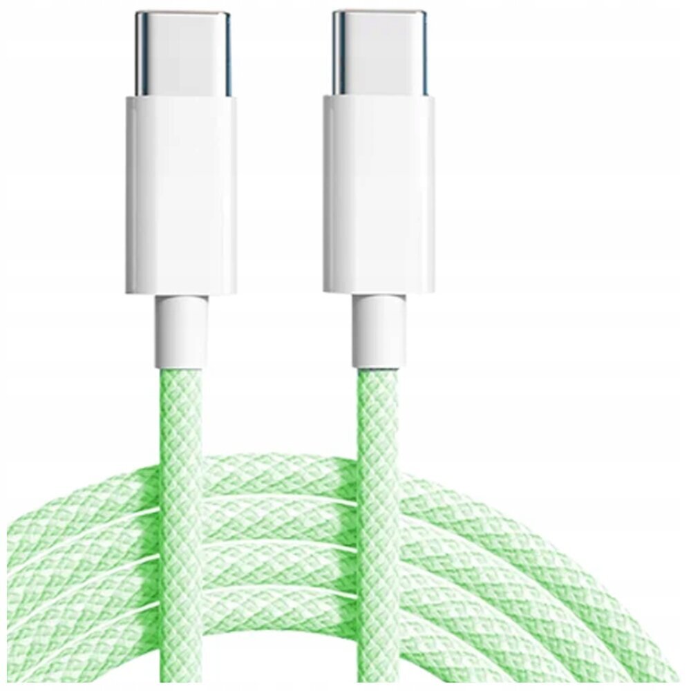 CO2 LAADIJA USB-C KIIRLAADIMISKAABEL USB TÜÜP C IPHONE 15 1M ROHELINE hind ja info | Mobiiltelefonide laadijad | kaup24.ee