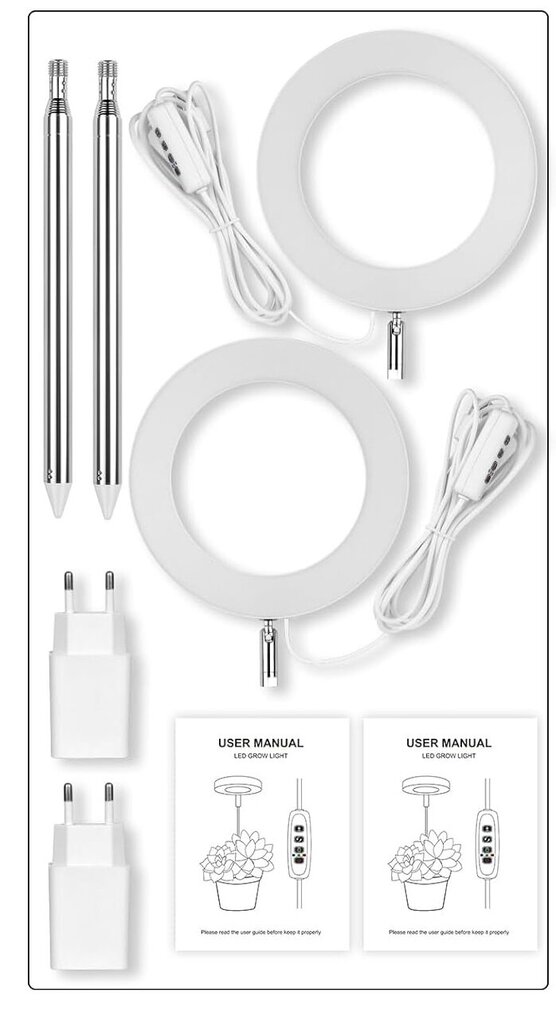 Sondiko LED А-72 Taimelamp, 2 tk. hind ja info | Nutipotid ja taimelambid | kaup24.ee