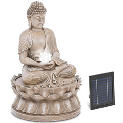 Aiakaskaadi päikesepurskkaev LED-valgustusega buddha 2 W цена и информация | Декорации для сада | kaup24.ee