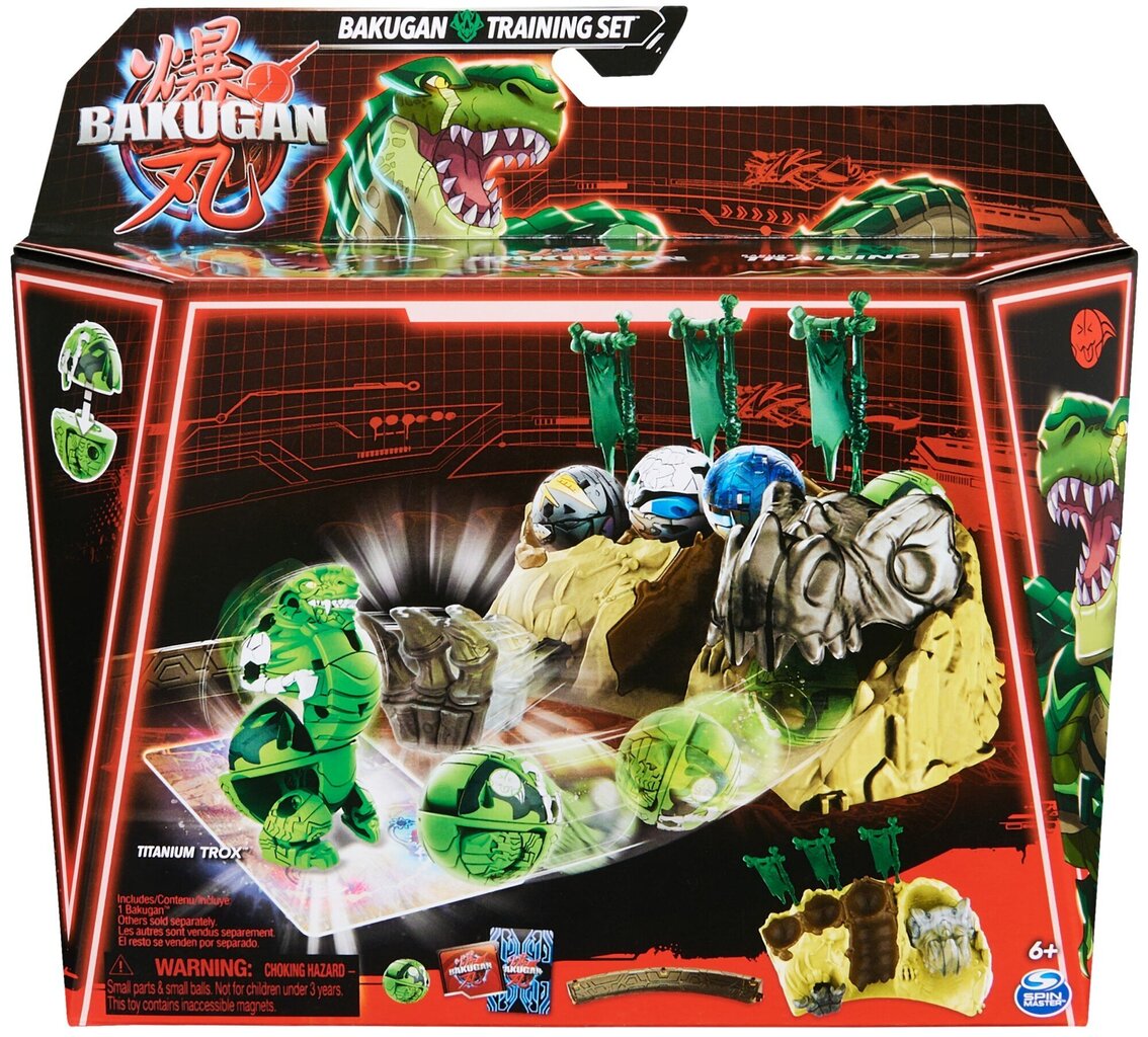 Bakugan treeningkomplekt + Titanium Trox Dino Clan figuur Roheline strateegiamäng hind ja info | Poiste mänguasjad | kaup24.ee