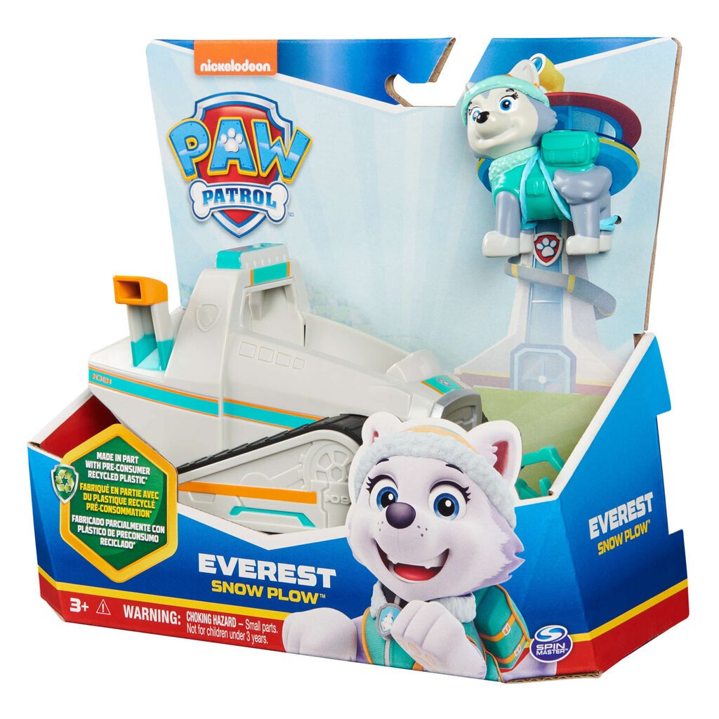 Figuur Paw Patrol Everest ja sõiduk mootorsaan koos Snow Plow eco'ga цена и информация | Poiste mänguasjad | kaup24.ee