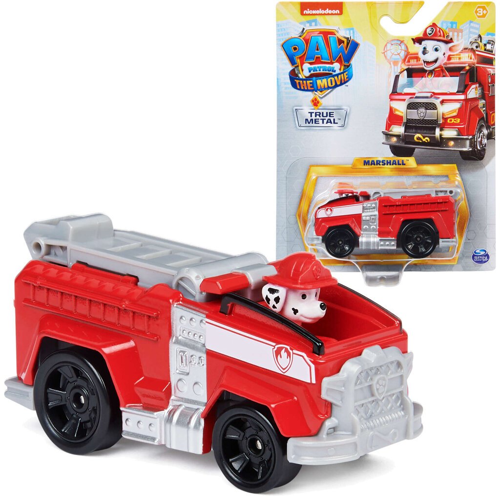 Paw Patrol The Movie Marshall tuletõrjeauto koos figuuriga 8cm hind ja info | Poiste mänguasjad | kaup24.ee