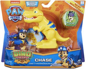 Komplekt Paw Patrol Chase Dino Rescue ja Tyrannosaurus hind ja info | Poiste mänguasjad | kaup24.ee