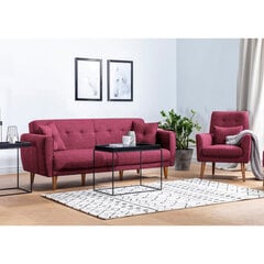 2-osaline pehme mööbli komplekt Aria-TKM02-94819, punane цена и информация | Комплекты мягкой мебели | kaup24.ee