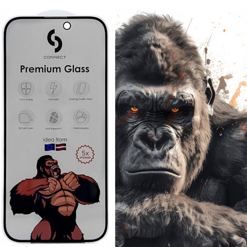 Connect Corning Gorilla Ultra Strong 3D privaatsusklaas Apple iPhone 13 / 13 Pro / 14 цена и информация | Ekraani kaitsekiled | kaup24.ee