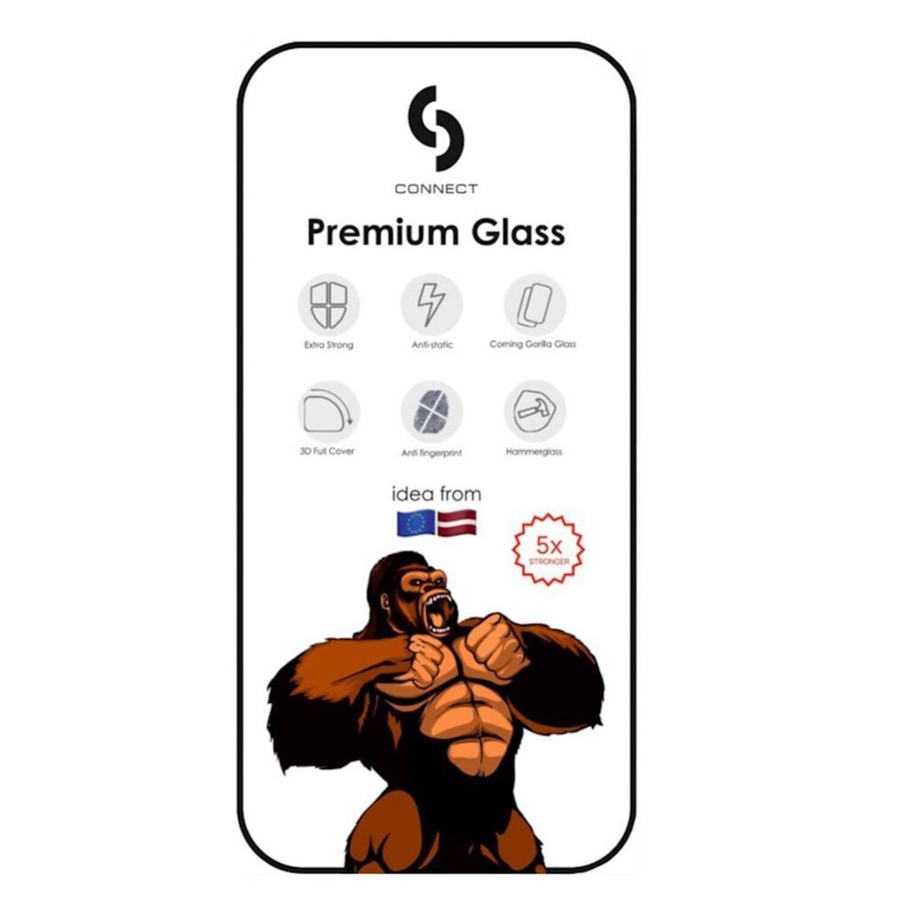 Connect Corning Gorilla Ultra Strong 3D klaas Apple iPhone 12 / 12 Pro цена и информация | Ekraani kaitsekiled | kaup24.ee