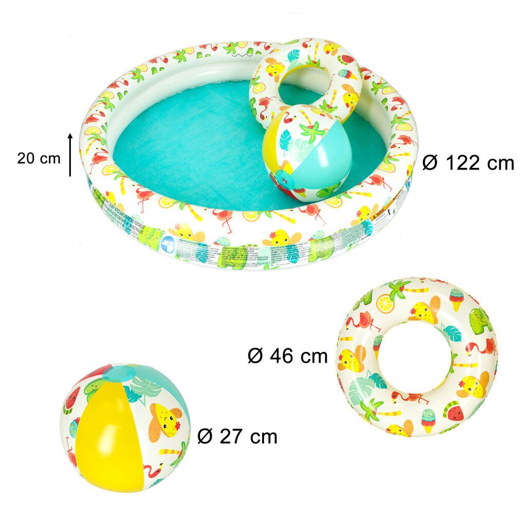 AquaLuxe 51124 Piljardipall ringbasseinis 122cm AquaLuxe цена и информация | Mänguasjad (vesi, rand ja liiv) | kaup24.ee