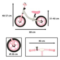 Trike Fix Balance krossiratas valge ja roosa KidsPro hind ja info | Jalgrattad | kaup24.ee