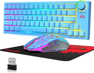 Комплект из беспроводной игровой клавиатуры и мыши ZIYOU LANG T50 цена и информация | Клавиатуры | kaup24.ee