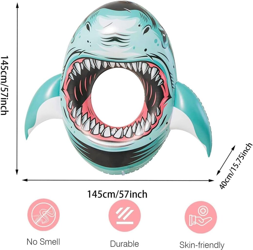 Täispuhutav ujumisrõngas YeahBoom, sinine цена и информация | Täispuhutavad veemänguasjad ja ujumistarbed | kaup24.ee