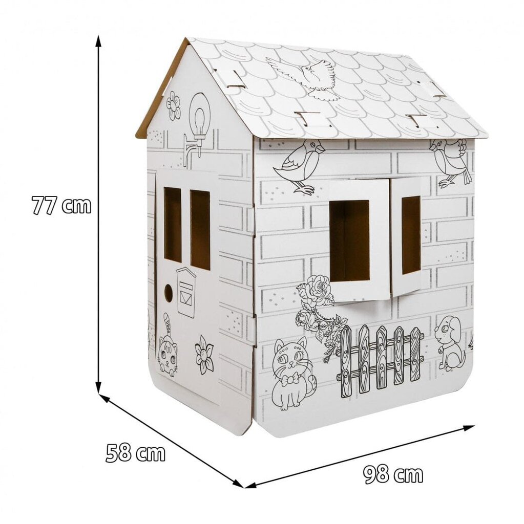 Maja XXL hobustega 3D värvimisraamat lastele (ZKP.DOMEK.B) цена и информация | Mänguväljakud, mängumajad | kaup24.ee