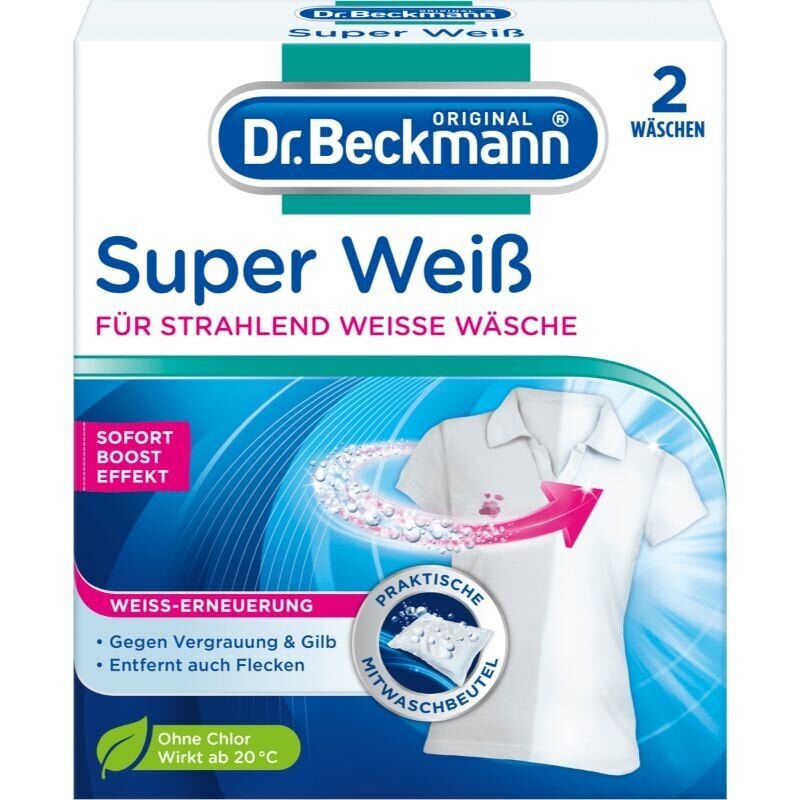 Pesuvalgendi Super White Dr. Beckmann 2*40 g hind ja info | Pesuvahendid | kaup24.ee