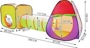 Kruzzle IGLO telk lastele + tunnel + 200 palli hind ja info | Mänguväljakud, mängumajad | kaup24.ee