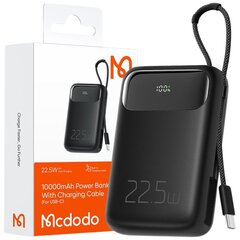 MCDODO POWERBANK 10000MAH С ДИСПЛЕЕМ 3X USB USB-C 22.5W + КАБЕЛЬ USB-C цена и информация | Зарядные устройства Power bank | kaup24.ee