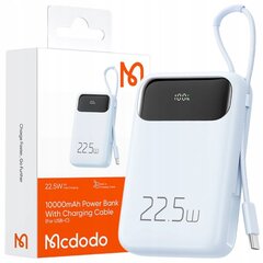 MCDODO POWERBANK 10000MAH KOOS EKRAANIGA 3X USB USB-C 22.5W + USB-C KAABEL hind ja info | Akupangad | kaup24.ee