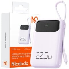 MCDODO POWERBANK 10000MAH KOOS EKRAANIGA USB USB-C 22.5W + VÄLGUKAABEL hind ja info | Akupangad | kaup24.ee