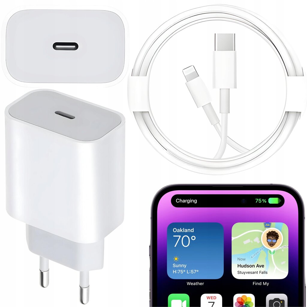 Kiire iPhone'i laadija 20 W USB-C hind ja info | Mobiiltelefonide laadijad | kaup24.ee