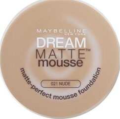 Maybelline Dream Matte Mousse Foundation jumestuskreem matistava efektiga 21 Nude 18 ml hind ja info | Jumestuskreemid, puudrid | kaup24.ee