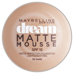 Maybelline Dream Matte Mousse макияж с матирующим эффектом 30 Sand 18 мл цена и информация | Пудры, базы под макияж | kaup24.ee