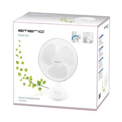 Emerio FN-114202 White | Настольный вентилятор | 30 см, 3 скорости цена и информация | Вентиляторы | kaup24.ee