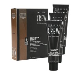 American Crew Precision Blend Natural Gray Coverage juuksevärv meestele Medium Ash 5-6 3 x 40 ml hind ja info | Juuksevärvid | kaup24.ee