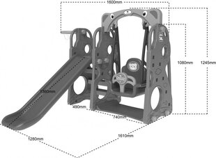 Горка-качели Баскетбол 3 в 1 зеленый цена и информация | Горки и лесенки | kaup24.ee
