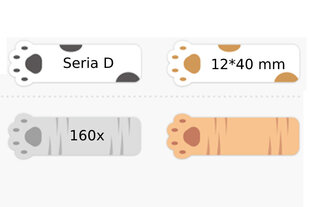 .NIIMBOT etiketid kleebised seeria D 12*40mm CATS2 hind ja info | Vihikud, märkmikud ja paberikaubad | kaup24.ee