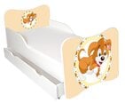 Детская кровать с матрасом и ящиком для постельного белья Ami 51, 140x70 см
