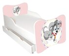 Детская кровать с матрасом и ящиком для постельного белья Ami 50, 140x70 см