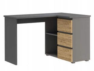 Письменный стол Martigo Plus, 124 x 85 x 75 см, серый/дуб цена и информация | Компьютерные, письменные столы | kaup24.ee