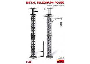 Liimitav mudel MiniArt 35529 Metal Telegraph Poles 1/35 цена и информация | Склеиваемые модели | kaup24.ee