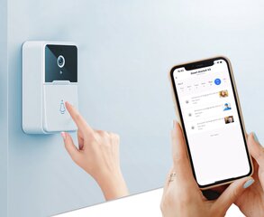 Дверной звонок с камерой наблюдения за воздухом SMART DOORBELL, WI FI цена и информация | Домофоны | kaup24.ee