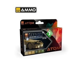 AMMO MIG - ATOM Akrüül värvikomplekt Gravity 1 - Green and Sand, 20804 hind ja info | Kunstitarbed, voolimise tarvikud | kaup24.ee